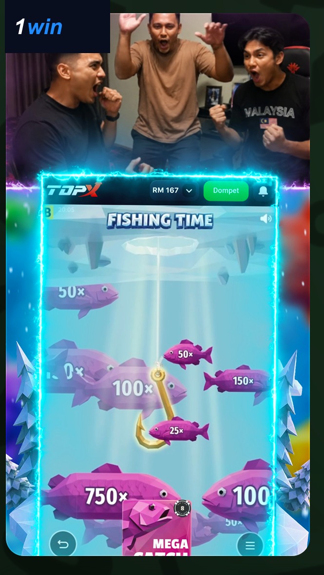 Ikan pendarab bawah ais Fishing Time